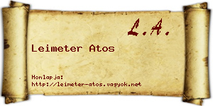 Leimeter Atos névjegykártya